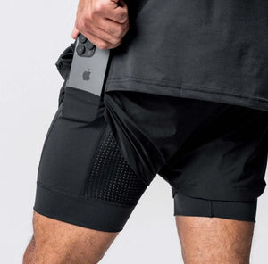 JHNERGY STORE short deportivo 2 en 1 compresion
